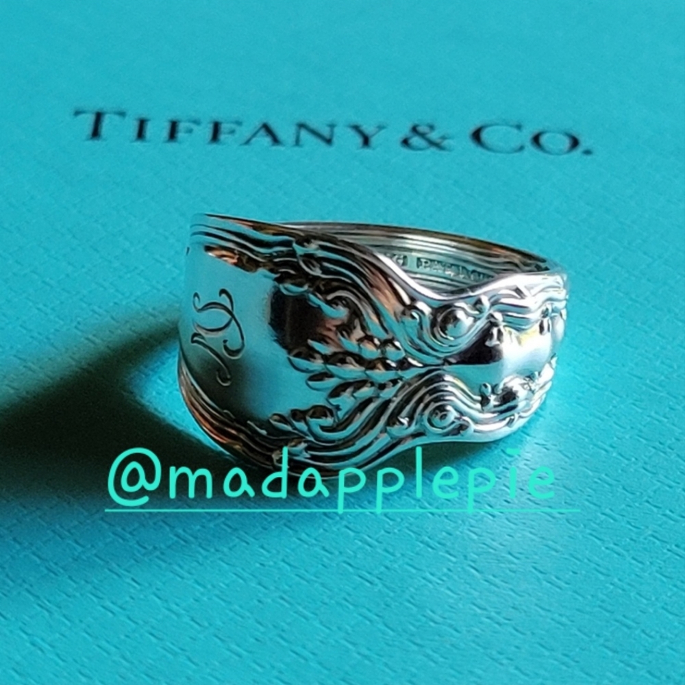 1890 Tiffany &Company Broom Corn Spoon Ring in Sterling Silver #69
